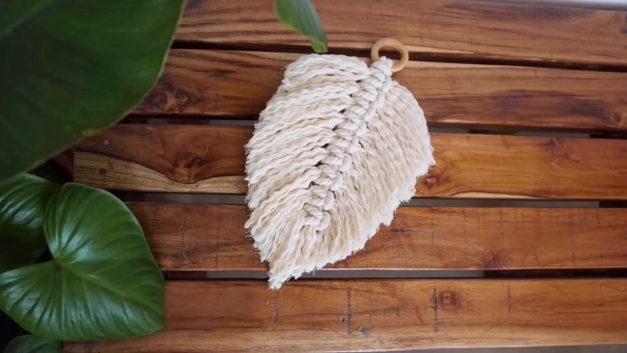 DIY Macrame Leaf Wall Hanging/macrame feather/ Macrame Leaf/ മക്റ്&zwnj;മെ ലീഫ്