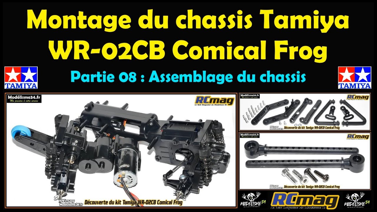 Montage du châssis Tamiya WR-02CB Comical Frog - Partie 08 assemblage du châssis
