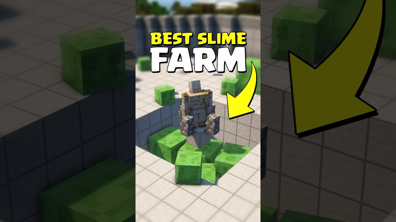 Minecraft Tutorial | Best Slime Farm! 🤯 #shorts #minecraft