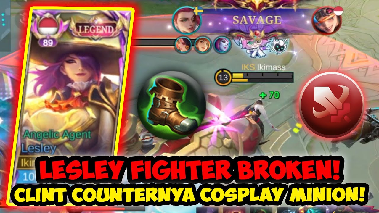 WADUH! MAIN LESLEY MUSUH LANGSUNG PAKE CLINT! GIMANA CARA LAWANNYA? | Build Top Global Lesley - MLBB