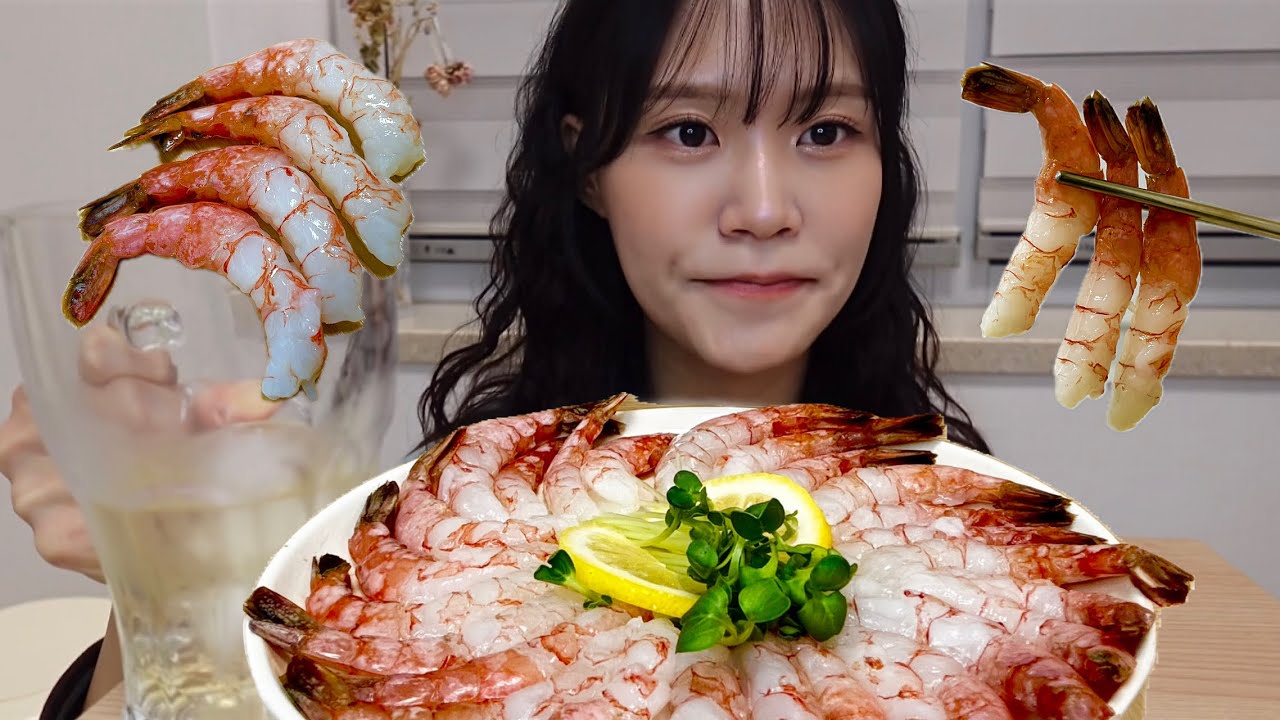 빼빼로 데이엔 달마새우회 먹방 RAW SHRIMP MUKBANG EATING SHOW