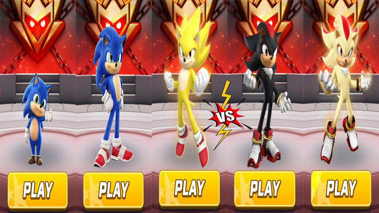 Sonic Forces Speed battle: All Movie Sonic Runners vs All Movie Shadow Runners (android, ios) Game