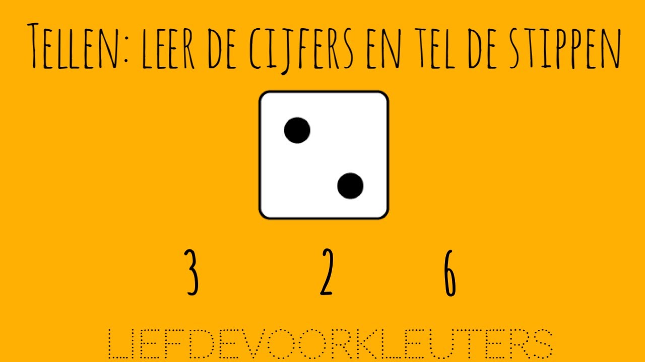 Rekenen voor kleuters: Herken de cijfers t/m 6 en de dobbelsteen