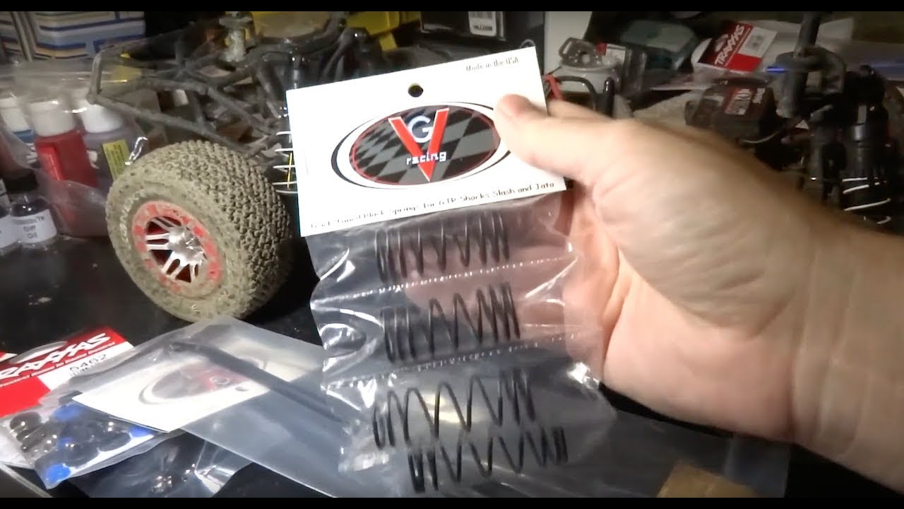 Traxxas Slash 4x4 GTR shocks VG Racing GTR springs tuning and track testing - Netcruzer RC