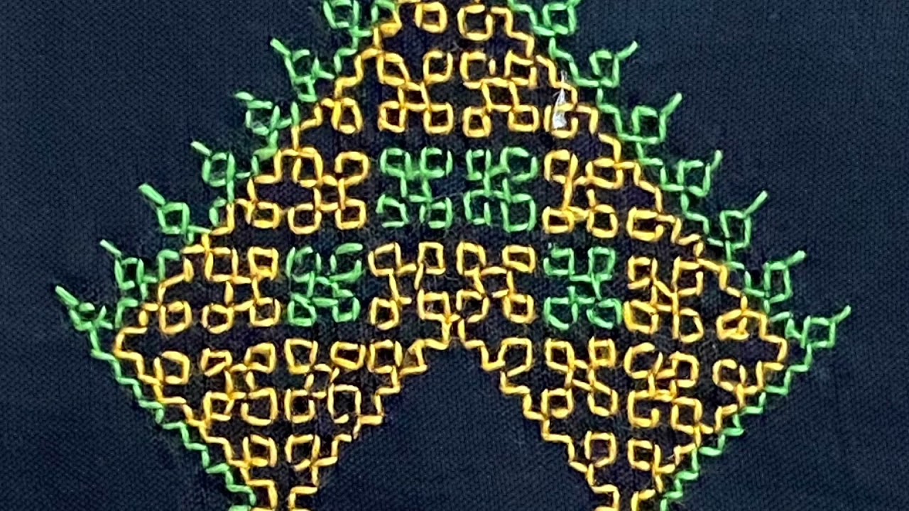 Kasuti hand embroidery design (Video#4) #kasutiandcraftsbymanna#handembroidery#kasuti
