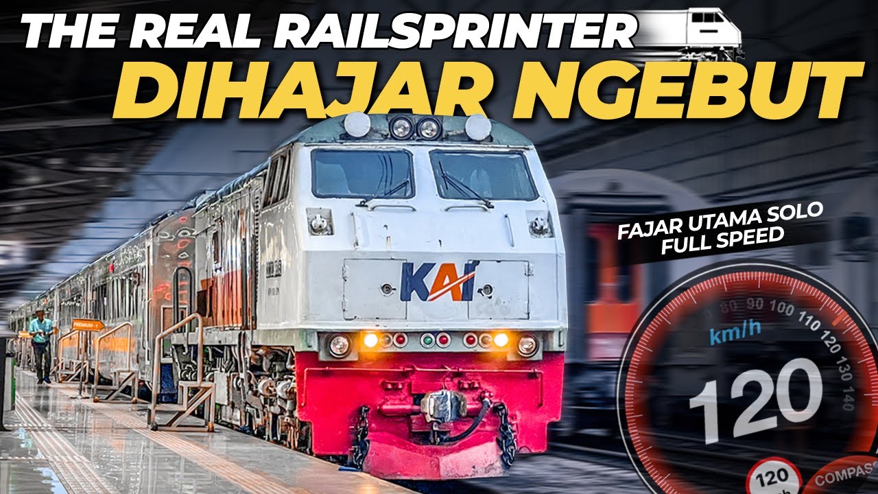 KERETA EKONOMI NGEBUT RASA ARGO !! DITARIK LOKOMOTIF CC203 | Trip KA Fajar Utama Solo Jakarta - Solo