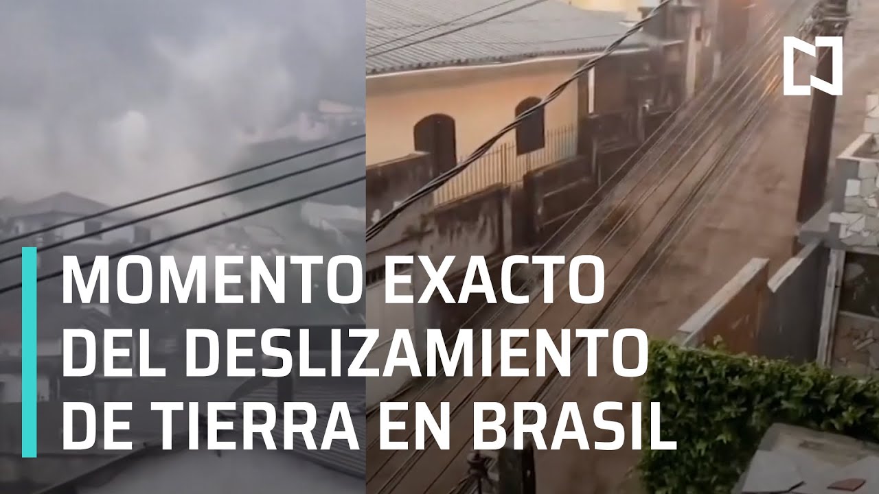 Momento exacto del deslizamiento de tierra en Brasil - Las noticias