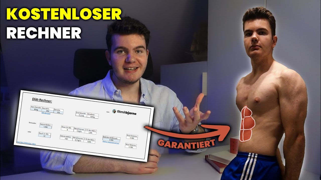 So bekommst du GARANTIERT ein SIXPACK - Kostenloser Di&auml;t-Rechner