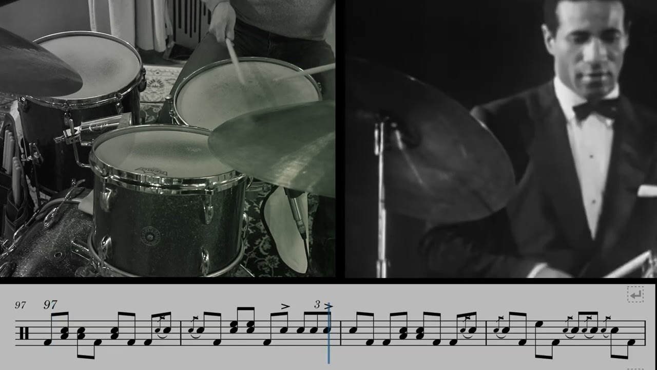 Max Roach - Paris Alhambra 1960 Drum cover - Wtih FREE Transcription