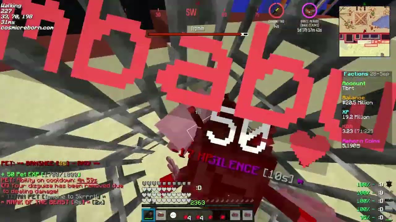 CosmicPvP Reborn - MAX KDMP/SPED ANCIENT RISK INV MONTAGE 10 (feat. Tbrt) v2