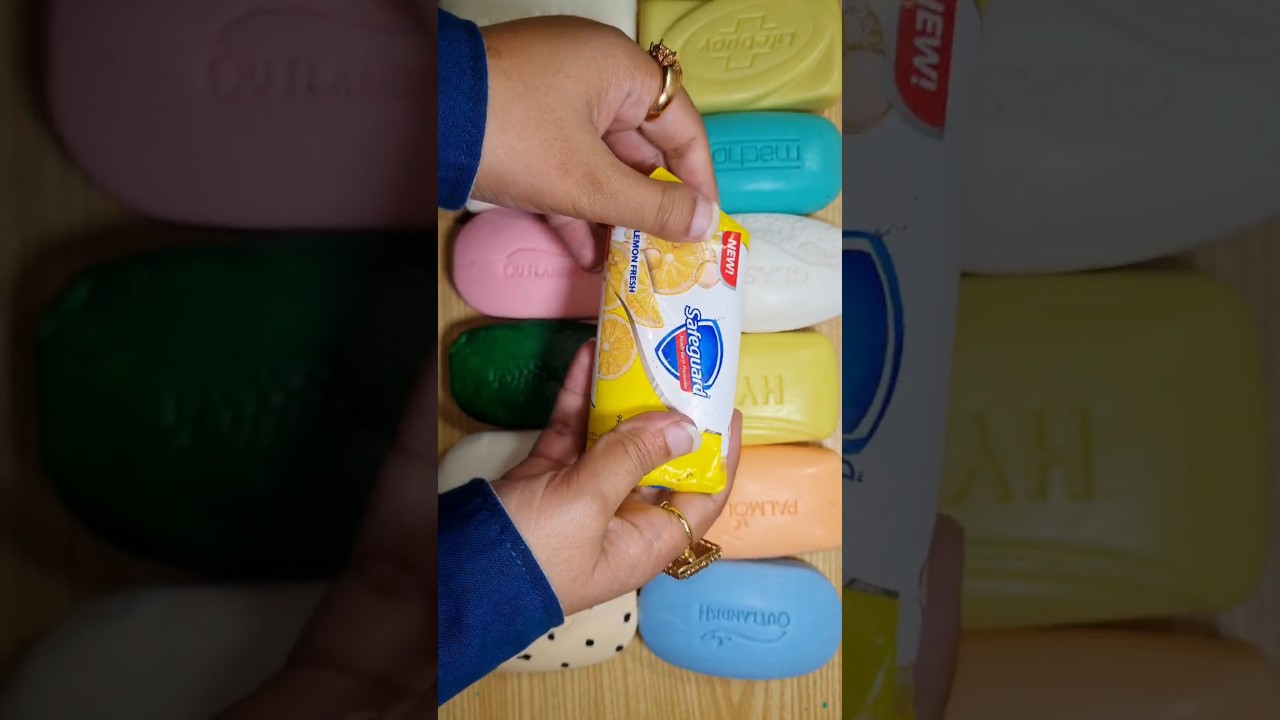 Yellow Safeguard Soap Opening ASMR Soap Unpacking #rainbowsoap #asmr #unpacking #asmrsoap #soap