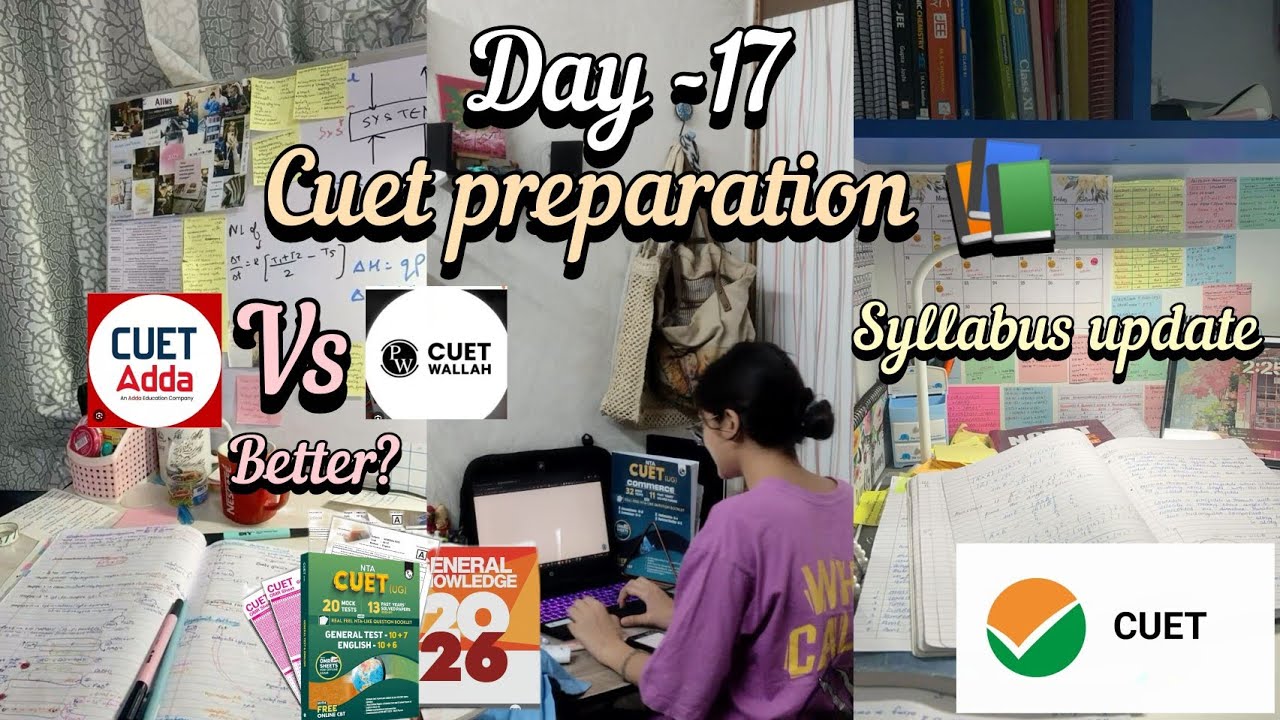 Day 17 preparing for Cuet UG 2026 💯 Trying to be Consistent 😢 study vlog 📚
