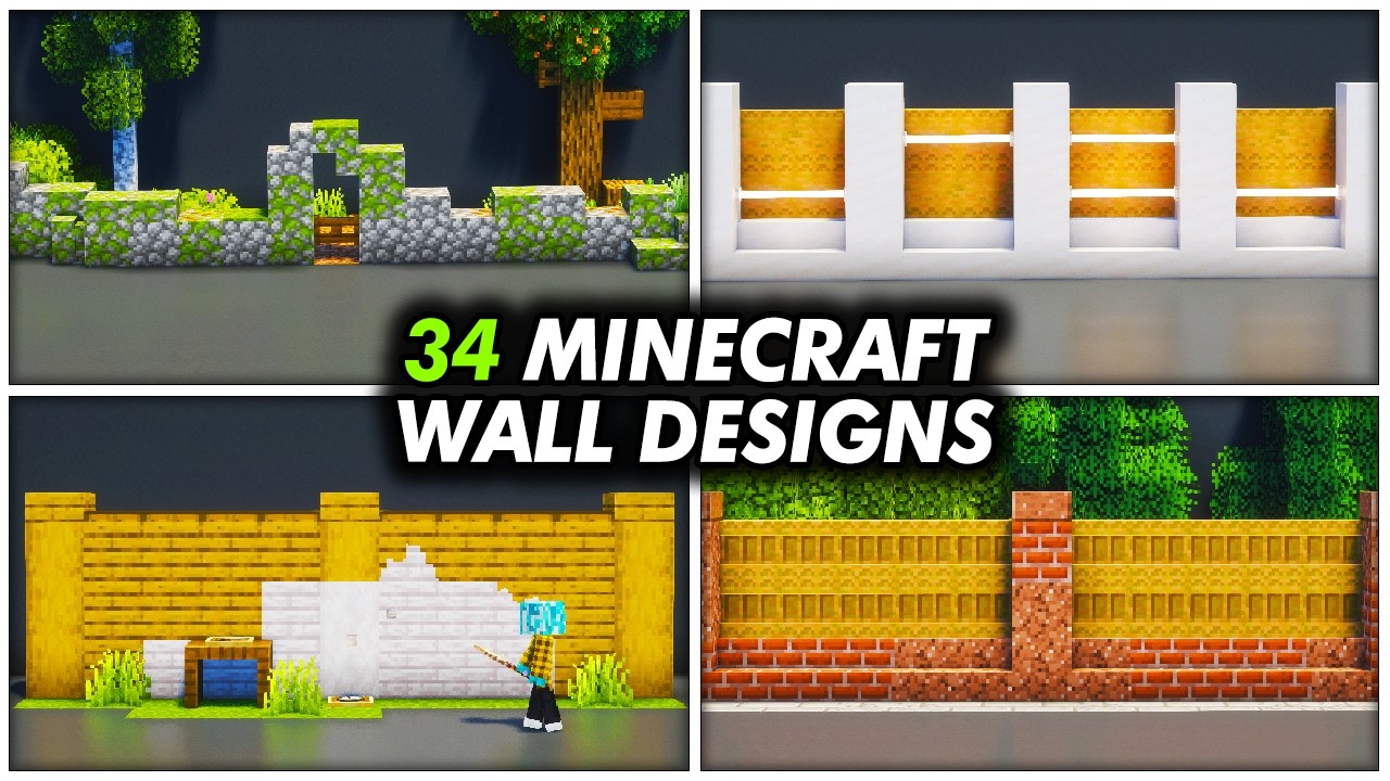 Minecraft Guide ► 34 Best Wall Designs to Upgrade Your World!