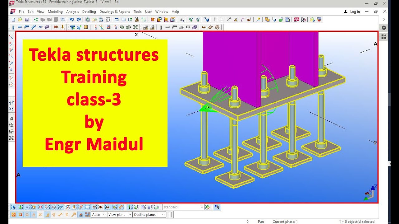 Tekla structure training class-3 | tekla tutorial bangla by engr maidul