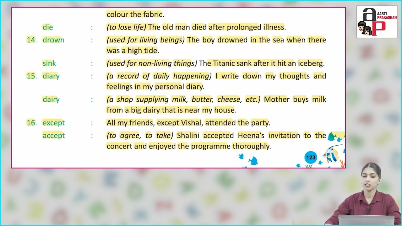 Ch 18 | Aarti Prakashan | Grammar | Class 8 | Understanding Words Better | For children
