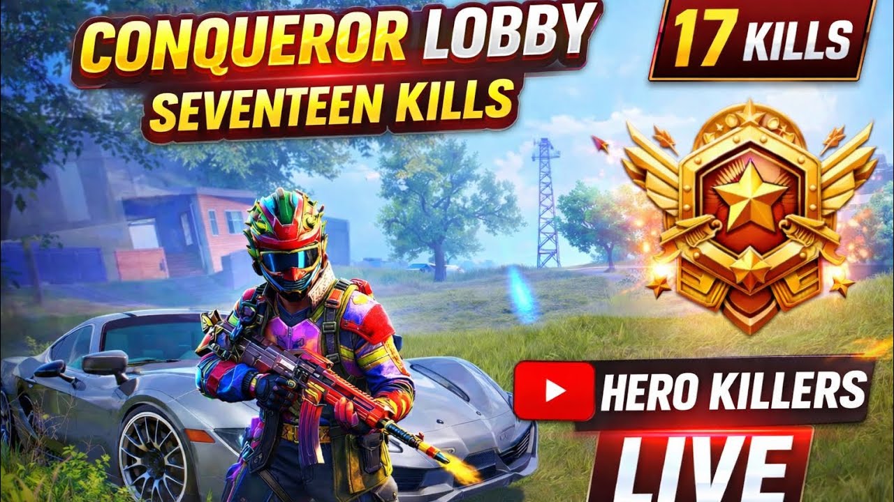 Conqurer Lobby 17 kills with pro Teammates 🥷🏽