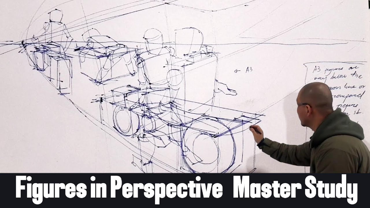 Kim Jung Gi - Figures in Perspective Master Study - Outlines and Layout
