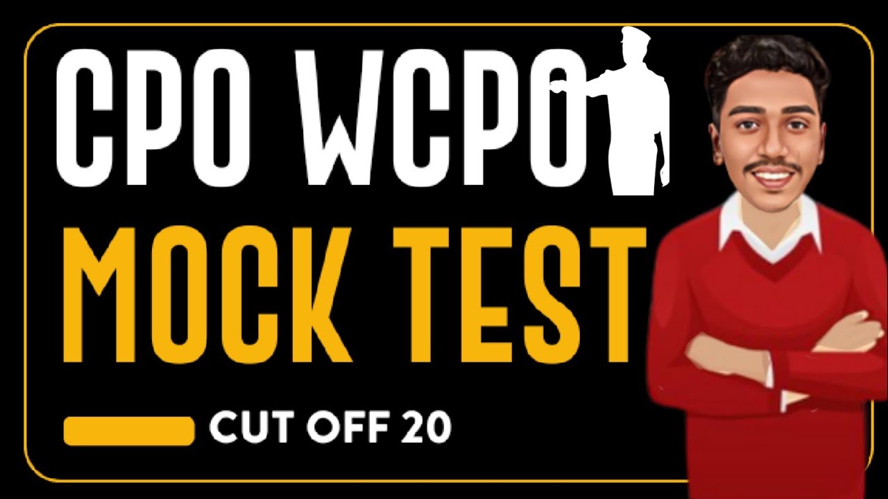 CPO,WCPO MODEL EXAM 👮👮&zwj;♂️CUT OFF -20 |How many marks do you have | CPO MODEL EXAM | WCPO EXAM