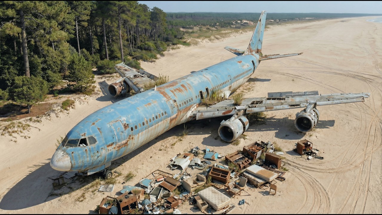 Abandoned 99 Year Old Airplane Transformed Into a Luxury Epoxy Floor Air Mansion | ASMR Restoration