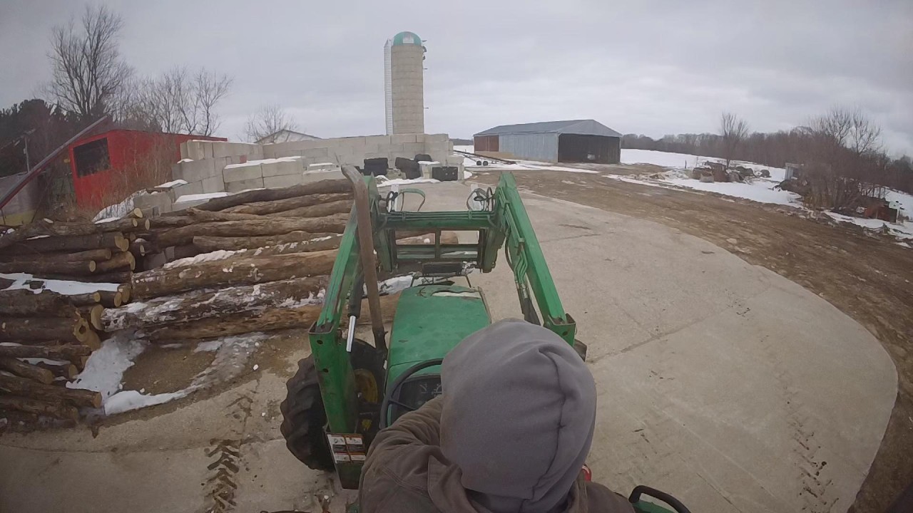 Hauling Heavy Logs for Winter Heat (Full Process)
