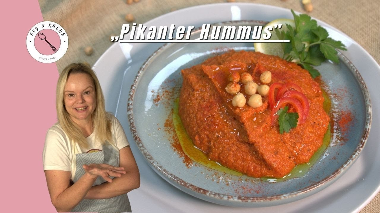 🌶️ Pikanter Hummus mit gegrillter Paprika | Glutenfrei & cremig | Evy’s Küche