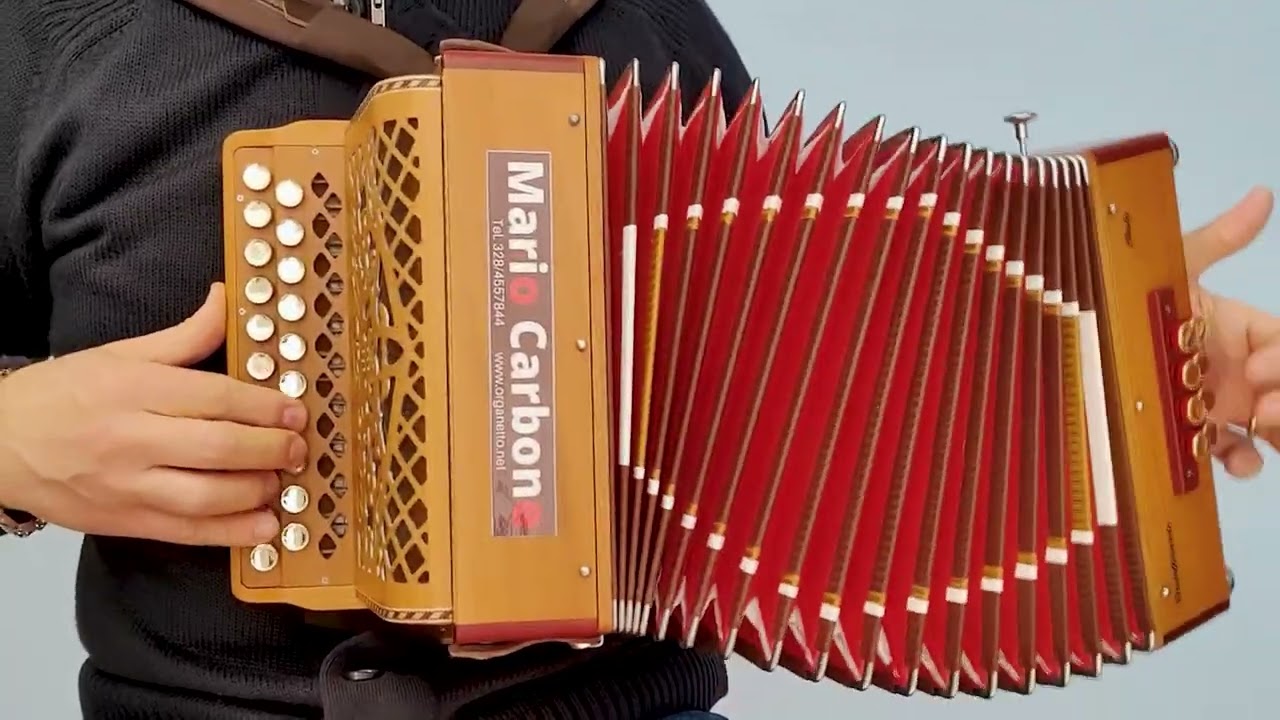 8 Bassi  - HEJ SOKOLY - Brano -  Accordion diatonic organetto - Ucraino -