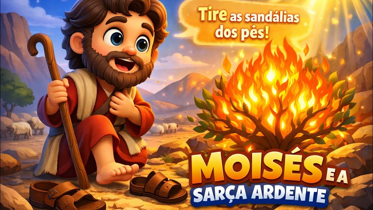 LÁ NO MONTE HOREBE 🎶⛰️🔥| (CORINHO CRISTÃO INFANTIL) versão Salmistas do Céu - Música Gospel Infantil