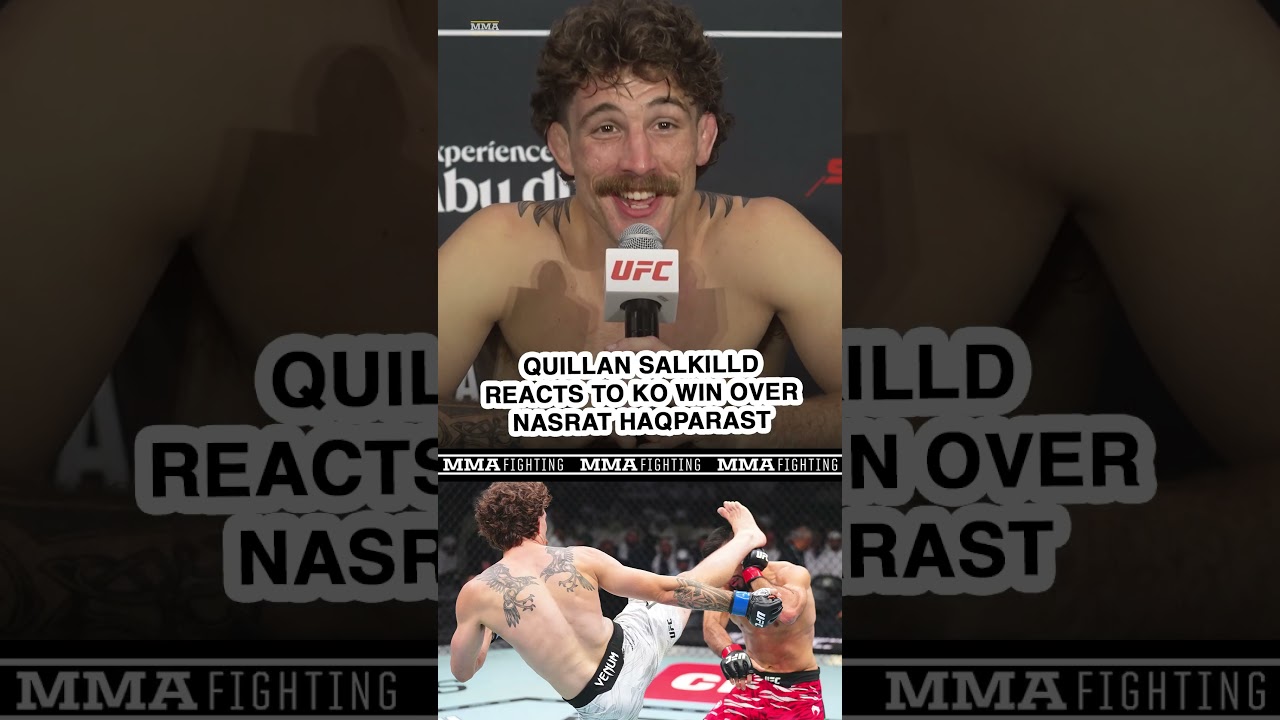 Quillan Salkilld REACTS to his monstrous headkick KO over Nasrat Haqparast at #UFC321