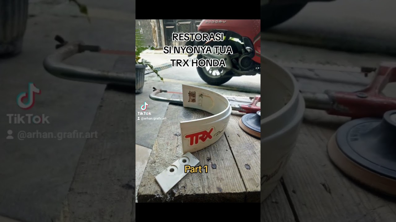 restorasi helm trx honda jadi moncong pendek #helmet #jadul #gringgo #&ccedil;akıl #honda