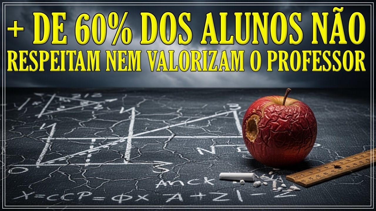 MAIS DE 60% DOS ALUNOS NÃO RESPEITAM NEM VALORIZAM O PROFESSOR