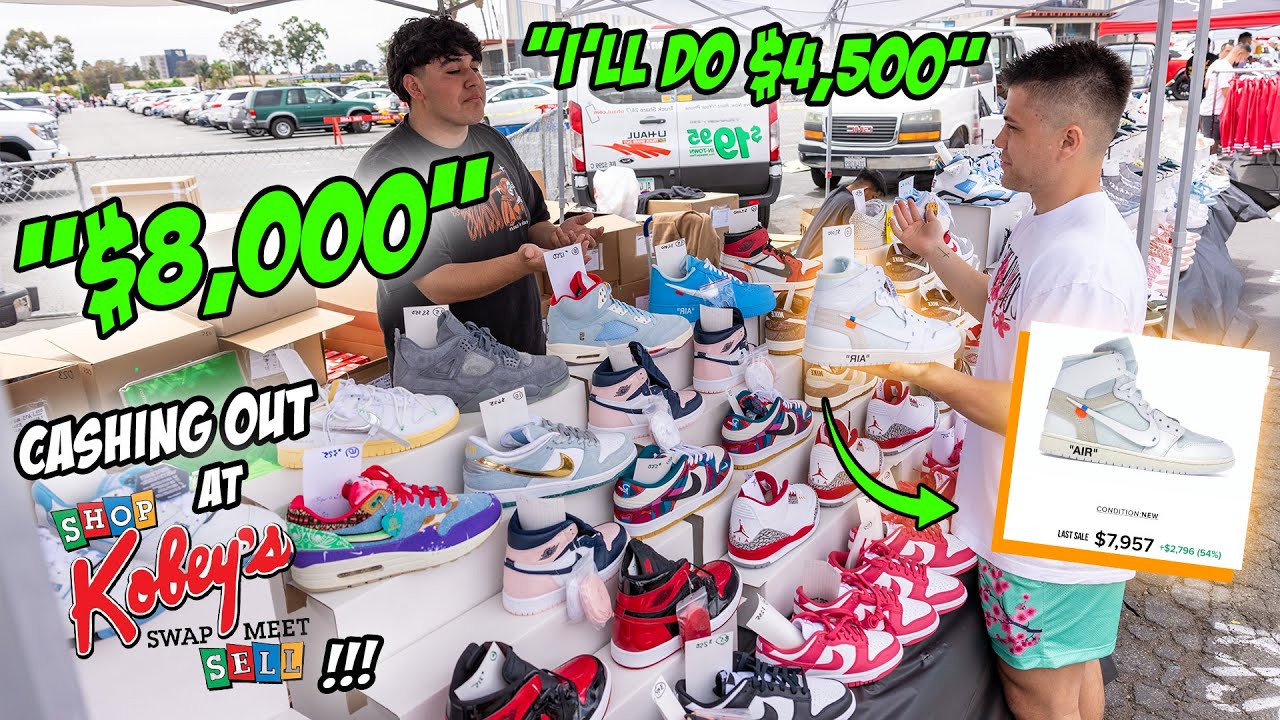 CASHING OUT SNEAKERS AT KOBEY'S SWAP MEET 2022! *California's Largest Sneaker & Vintage Event*