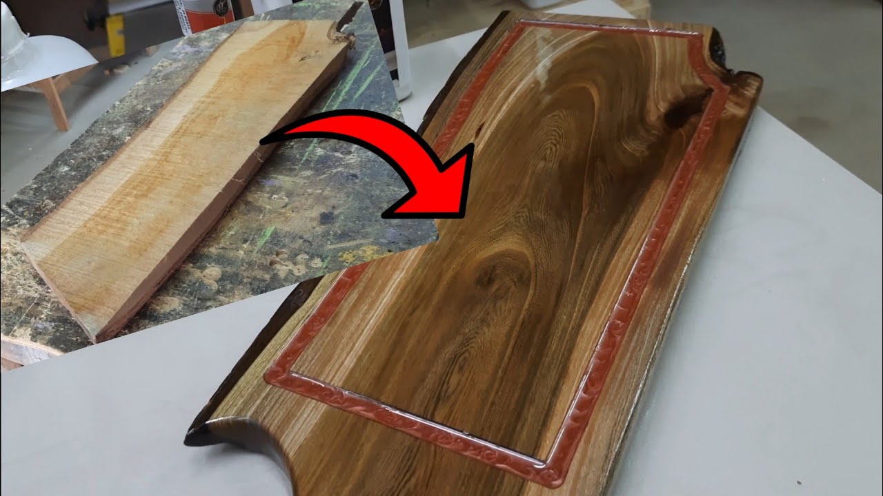 COMO FAZER Uma Tábua de Carne com Porcelanato Líquido.