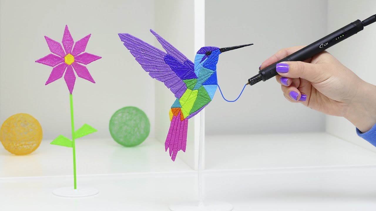 РИСУЮ КОЛИБРИ САМОЙ ТОНКОЙ 3D РУЧКОЙ В МИРЕ | САМАЯ МАЛЕНЬКАЯ ПТИЧКА КОЛИБРИ DIY 3D РУЧКА