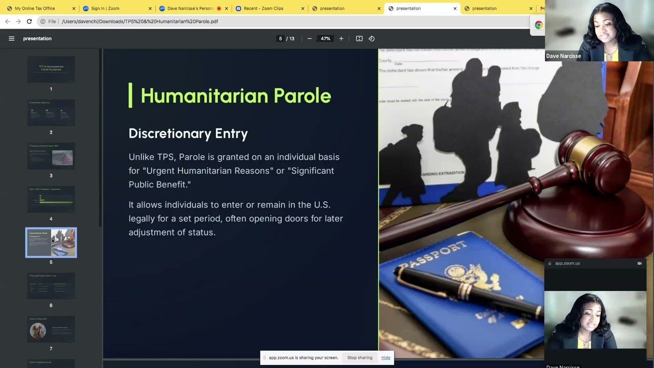 &ldquo;TPS & Humanitarian Parole: Temporary Protection Explained.&rdquo;