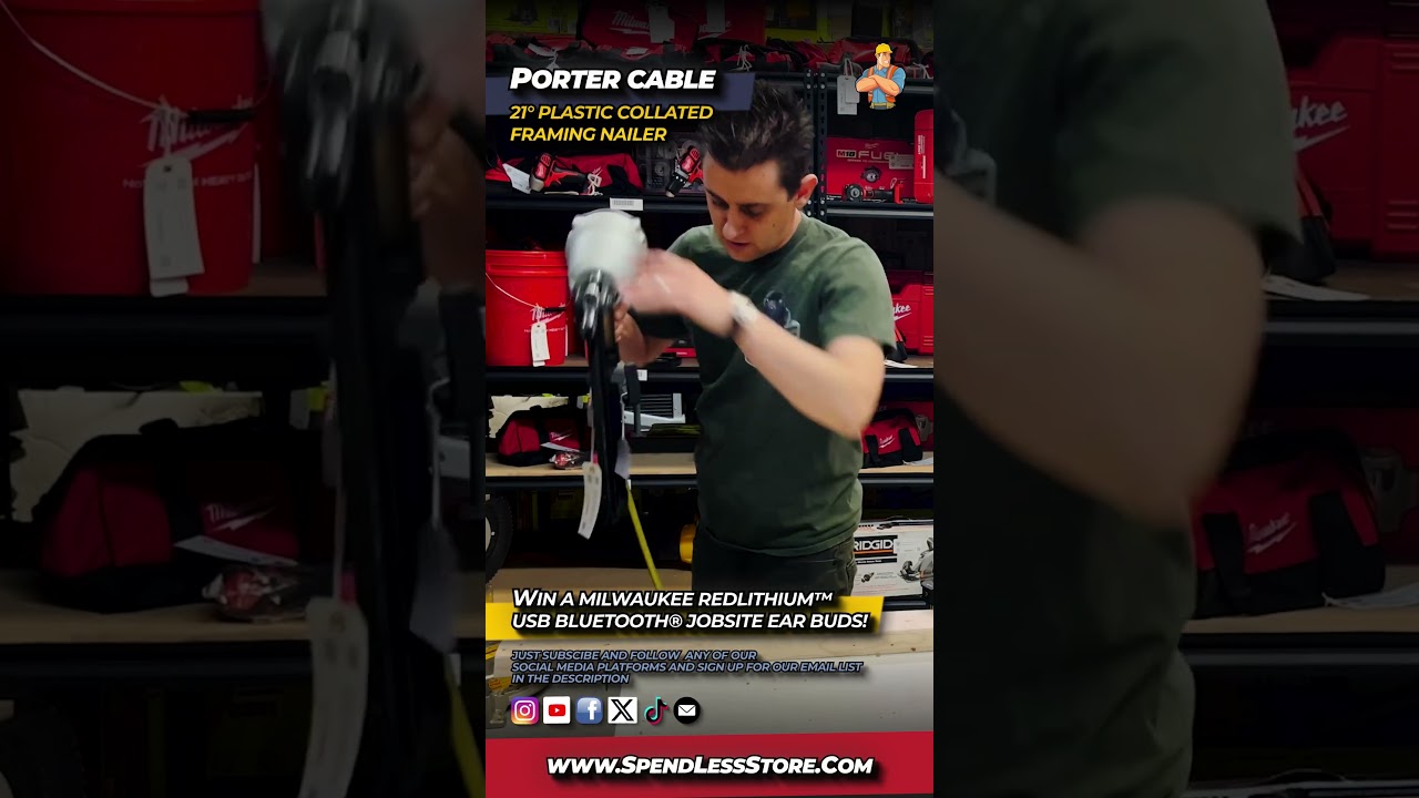 Power Tool Demo : Porter Cable 21&deg; Plastic Collated Framing Nailer