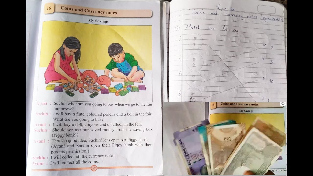 Coins💰 & Currency Notes 💵 • L No 26 • Maths • Std 1 • New Syllabus 2025 • Explanation Activity Notes