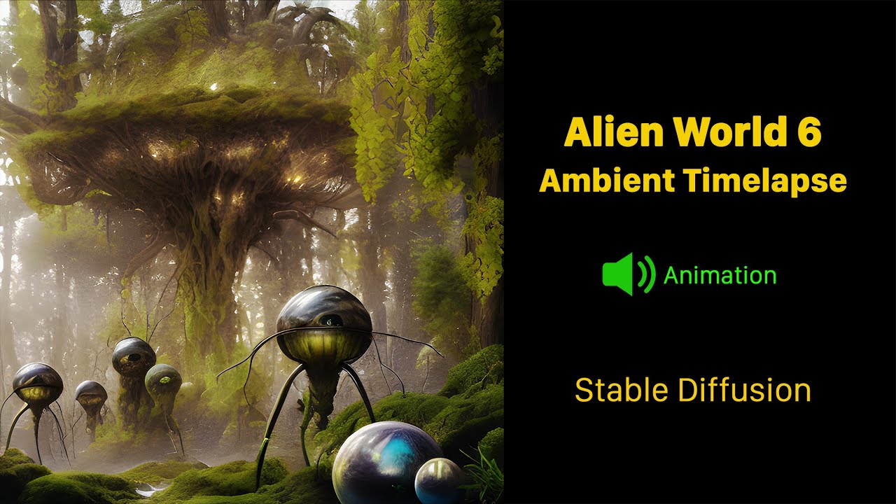 Alien Worlds 6 -  Ai Timelapse - Stable Diffusion Animation - Ming Effects Journeys