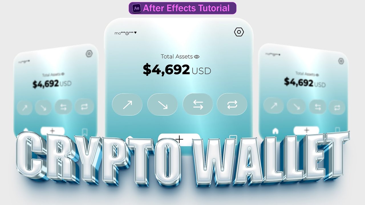 How to Create a Crypto Wallet (Apple UI Style Animation) 🍎✨ After Effects Tutorial