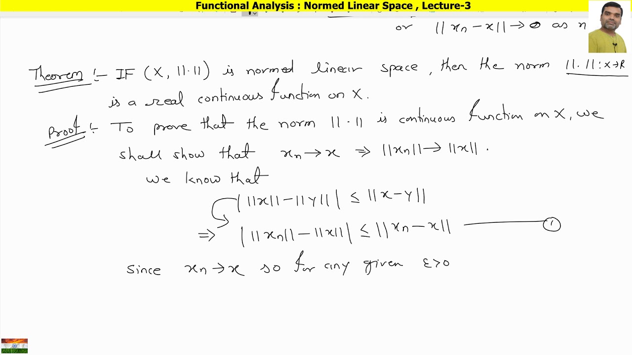 Functional Analysis II Normed Linear space II Theorems on Continuity in Hindi II Lecture 3