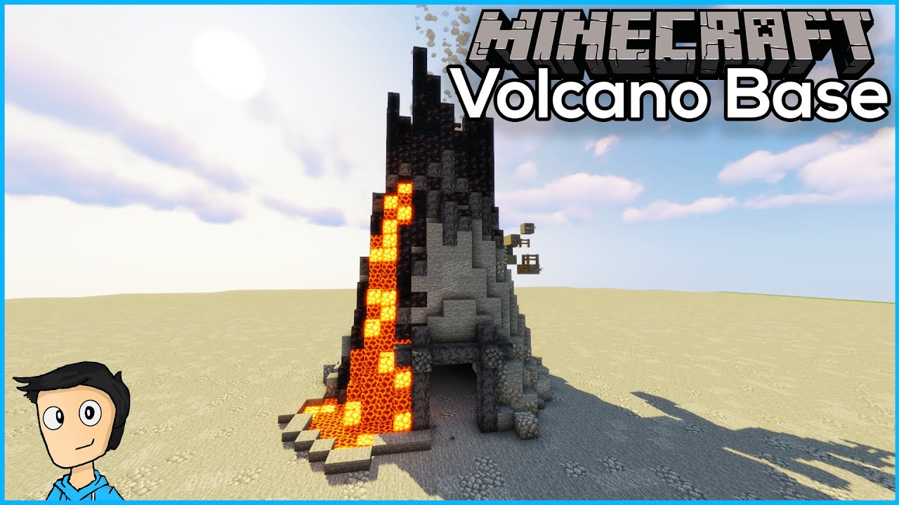 Обучающее видео по выживанию на вулканической базе в Minecraft!