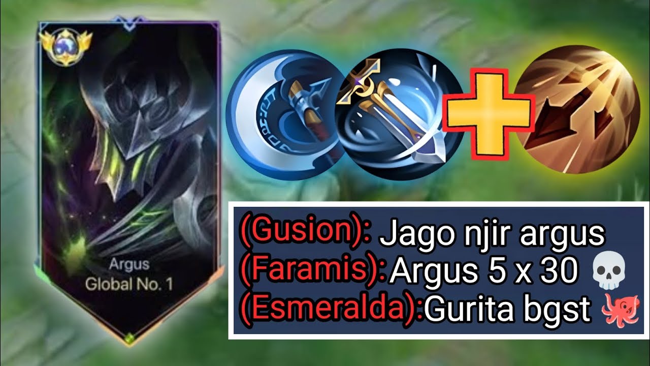 PAKAI ARGUS 2026 MASIH ENAK?? WAJIB NONTON GAMEPLAY TOP GLOBAL 1 ARGUS MOBILE LEGENDS BANG-BANG 