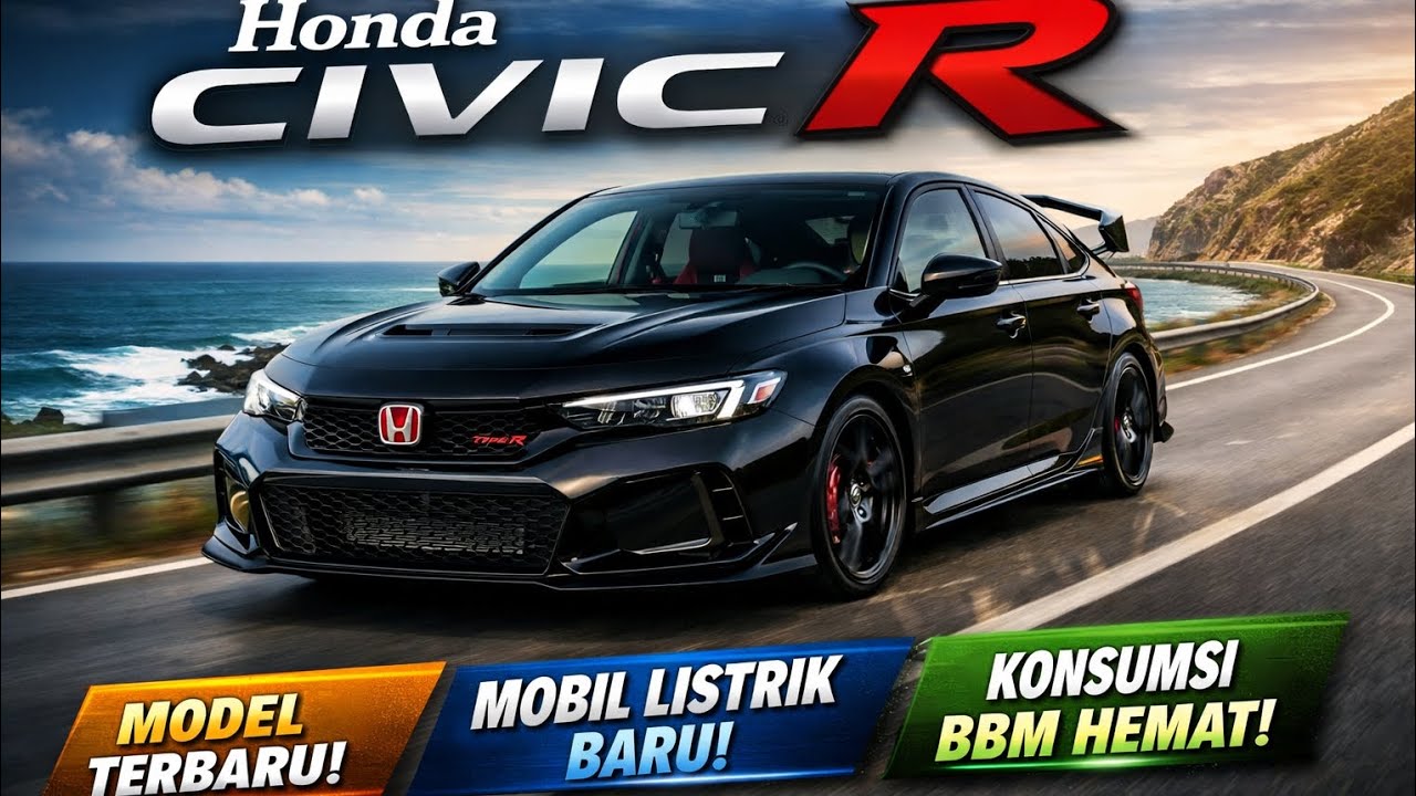 Honda Civic Type R 2026 Naik Level, Desain Sporty, Fitur Lengkap, Konsumsi BBM Lebih Irit...!!!