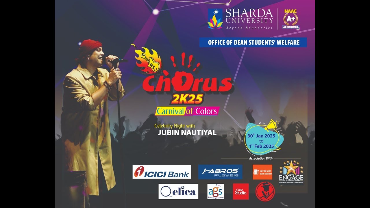 Celebrity Night With Jubin Nautiyal Chorus 2025 || Sharda University