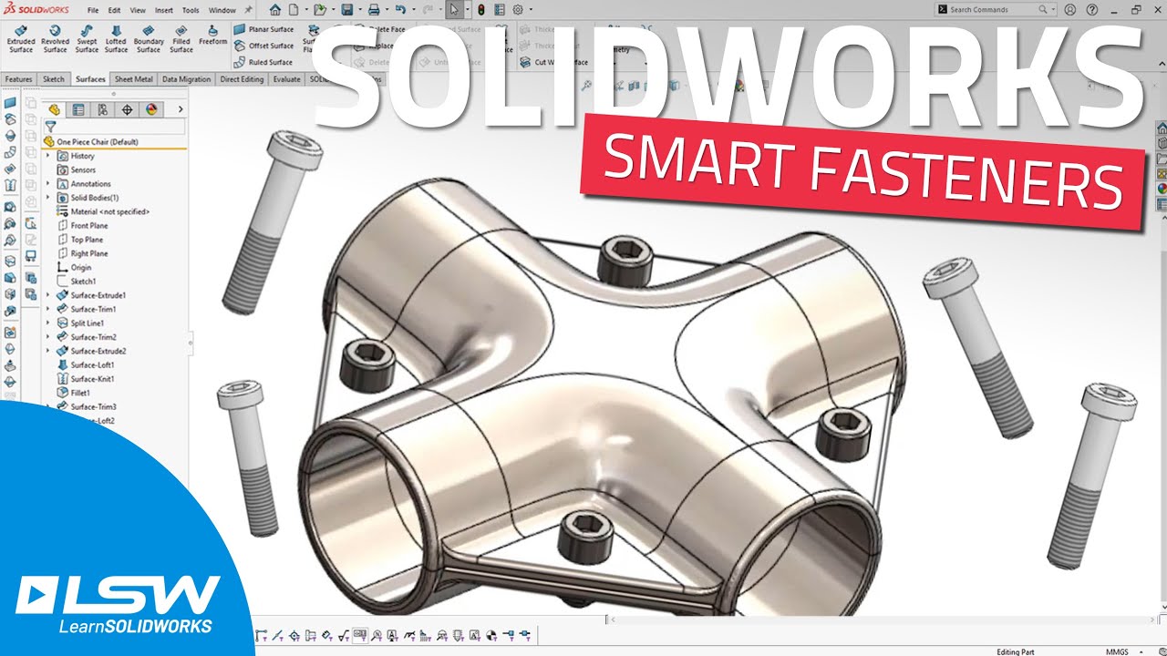 Добавление болтов и гаек в SOLIDWORKS за несколько щелчков... [ВИДЕО ОБ УМНЫХ КРЕПЕЖАХ]