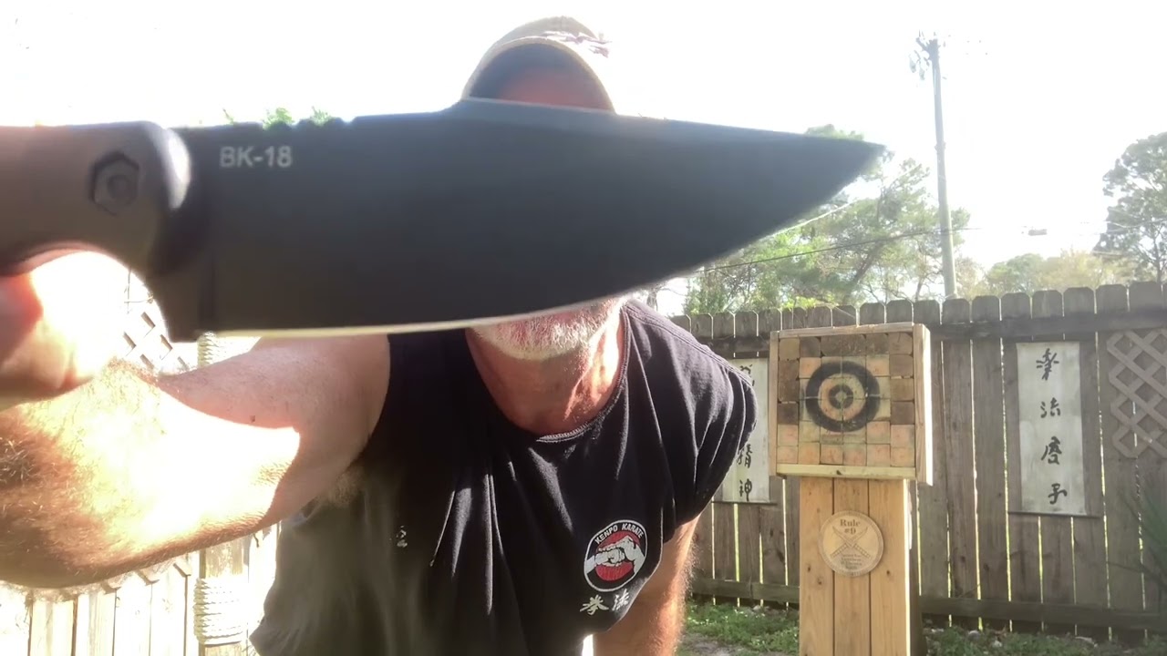 Ka-Bar BK-18 fixed blade 1095 steel blade Kydex sheath USA made