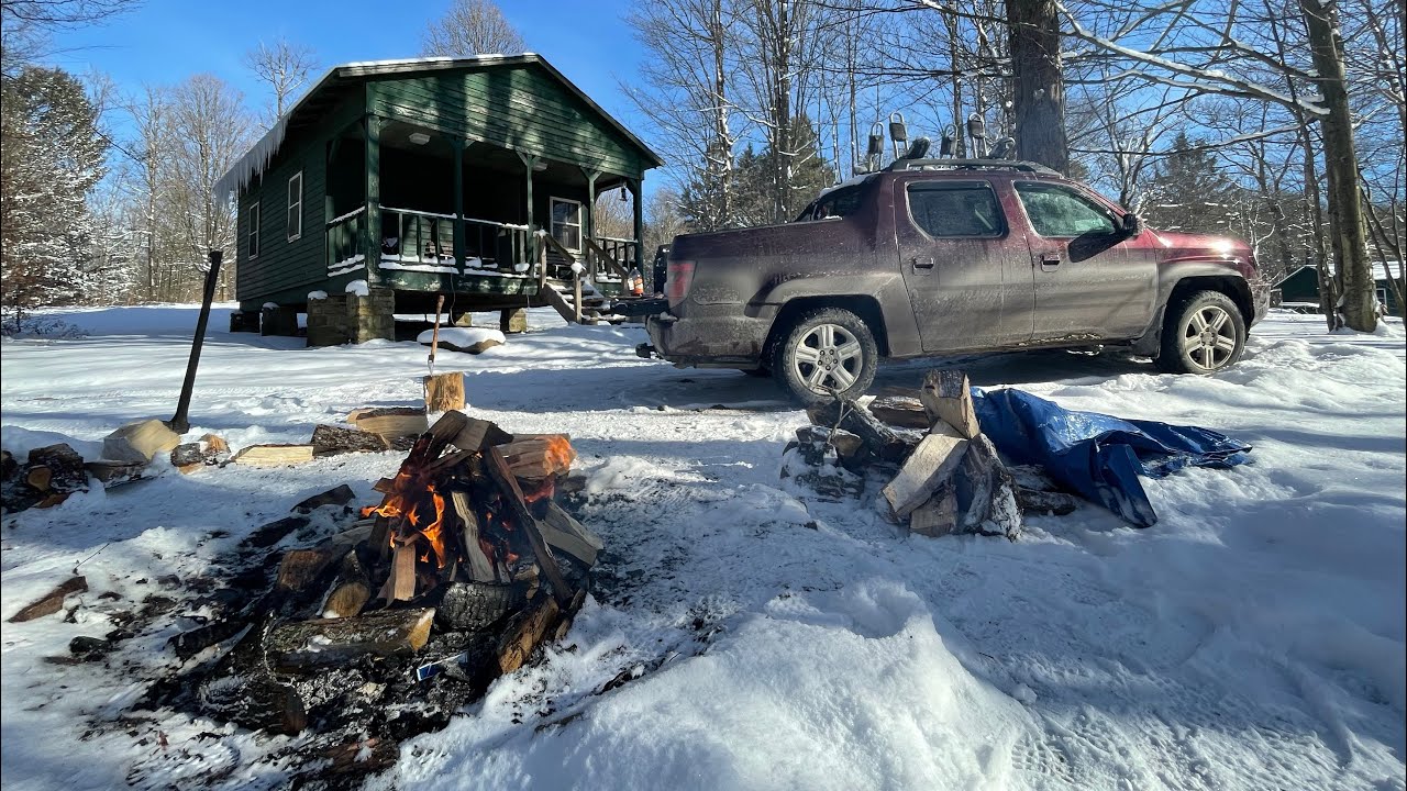 Winter Camping in Snow Storm in the COLD | Allegany State Park
