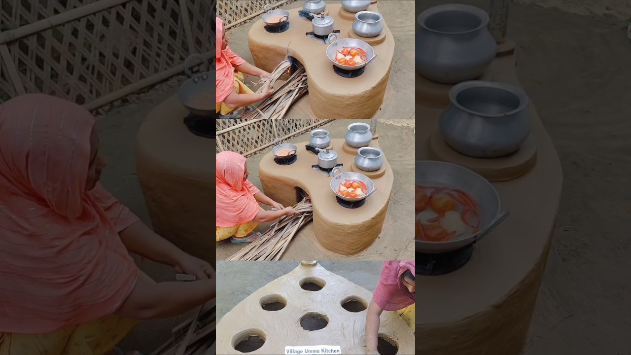 How to make Multiple 6in1 Outdoor kitchen । Primitive Technology Oven&Chulha। Chulha #viral #short