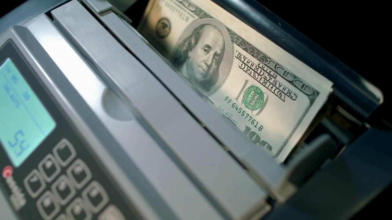 Money Counting Automatic ASMR 100$ - World of Satisfying ASMR counting money Relaxation Machine