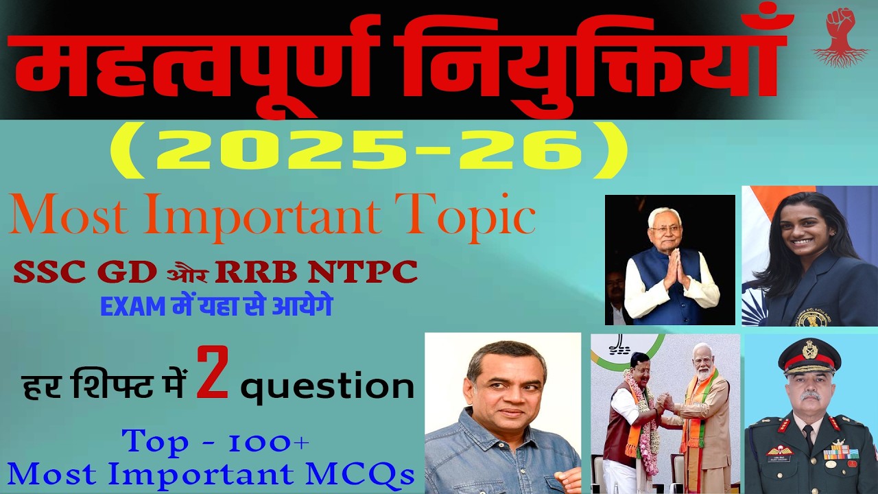 महत्वपूर्ण नियुक्तियाँ 2026 | New Appointments | 2026 में वर्तमान में कौन क्या |Current Affairs 2026