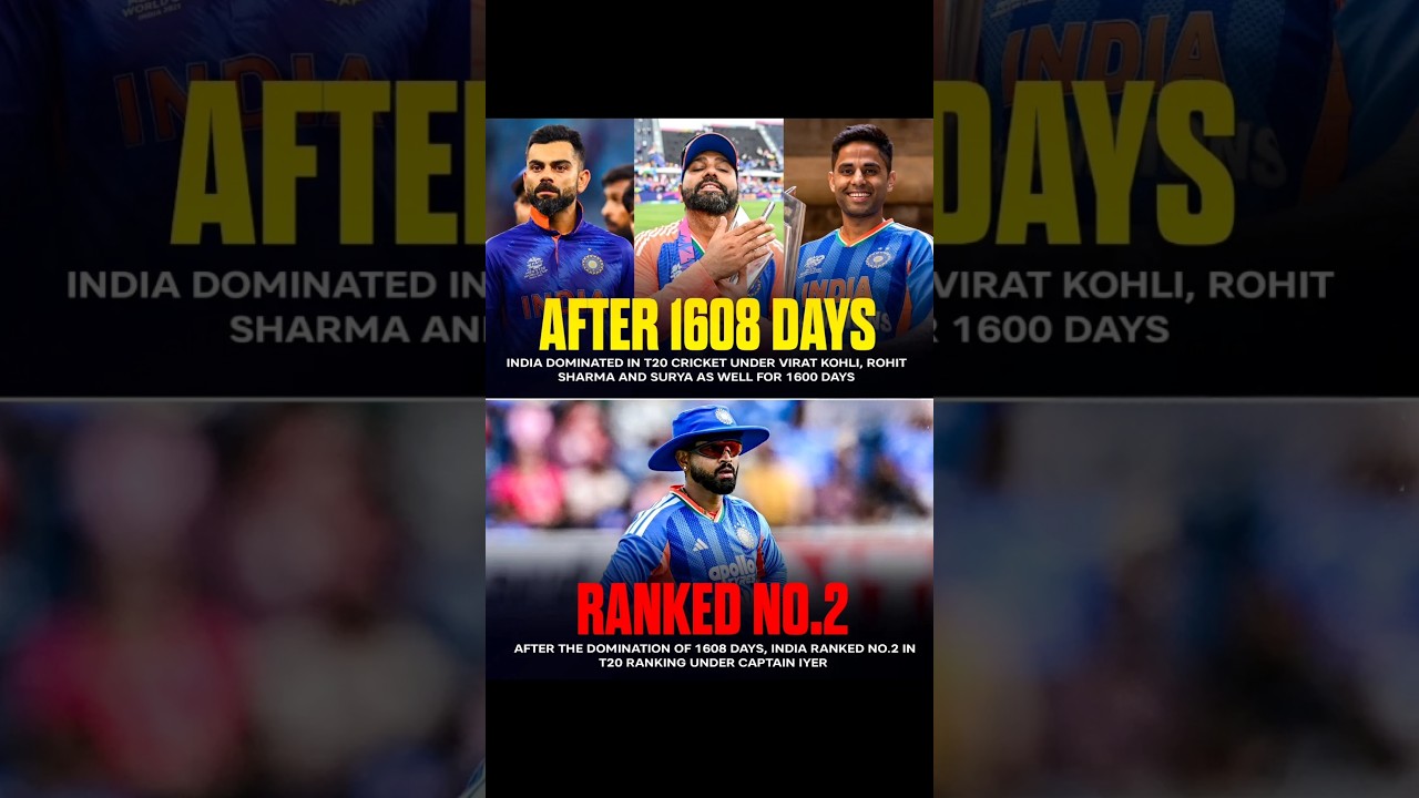 🇮🇳 India's 1608-Day No.1 Reign Ends! 😲 #indvseng #bcci #shortvideo